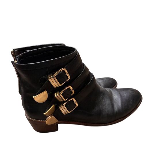 Loeffler Randall Shoes - Loeffler Randall Women's Black Ankle Bootie Size 9.5 Buckle Straps